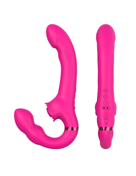 Vibromasseur ROSEA Strap-on Triple Action Télécommandé