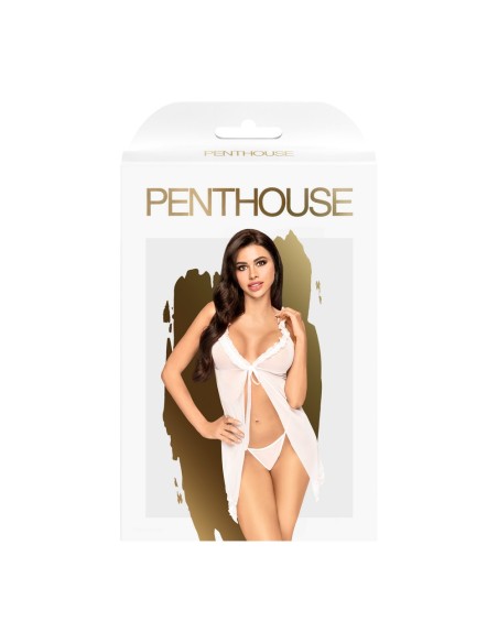 Babydoll y tanga a juego Blanco After sunset - PH0009WHT
