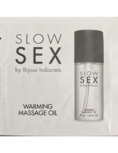 Verwarmende massageoliepod - Slow Sex - 1 ml