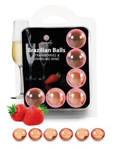 6 Brazilian Balls Fraise et Champagne 3386-2