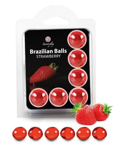 6 Brazilian Balls Fraise 3386-7