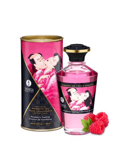 Huile chauffante aphrodisiaque - Framboise 100ml