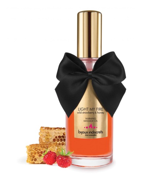 Warming kissable massage oil - Wild strawberry
