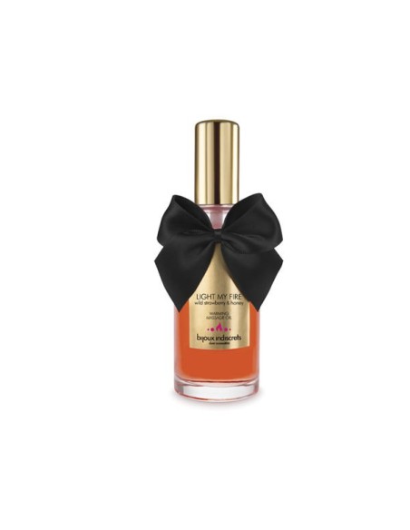 Warming kissable massage oil - Wild strawberry