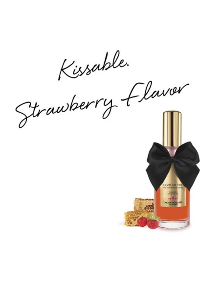 Warming kissable massage oil - Wild strawberry