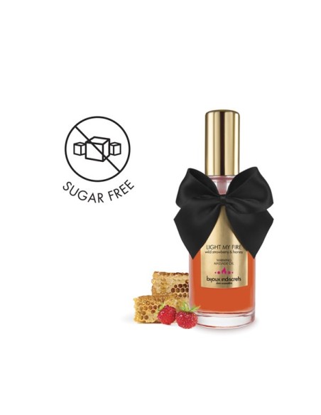 Warming kissable massage oil - Wild strawberry