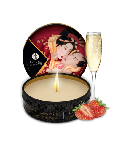 Mini massage candle - Strawberry sparkling wine