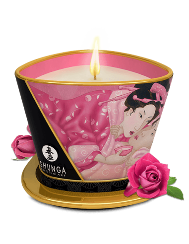 Glow and caresses massage candle - Aphrodisia Rose